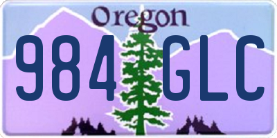 OR license plate 984GLC