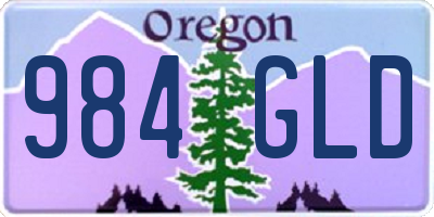 OR license plate 984GLD