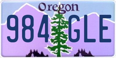 OR license plate 984GLE