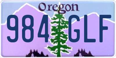 OR license plate 984GLF