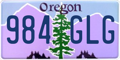 OR license plate 984GLG