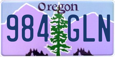 OR license plate 984GLN