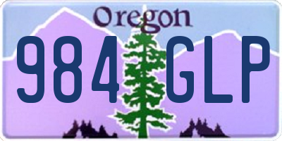 OR license plate 984GLP