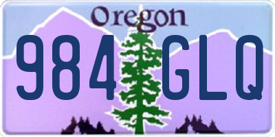 OR license plate 984GLQ