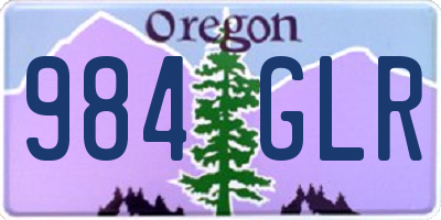 OR license plate 984GLR