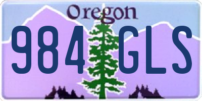 OR license plate 984GLS