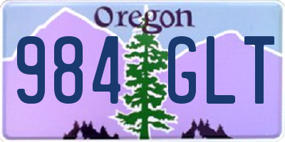 OR license plate 984GLT