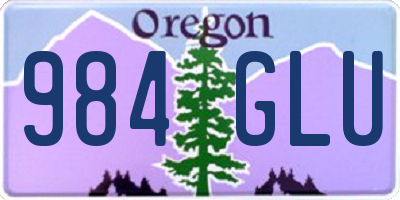 OR license plate 984GLU