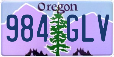 OR license plate 984GLV