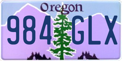 OR license plate 984GLX