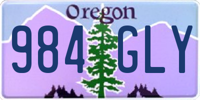 OR license plate 984GLY