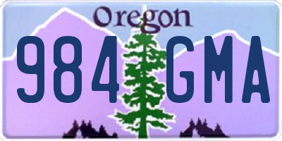 OR license plate 984GMA