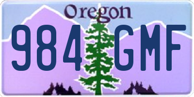 OR license plate 984GMF