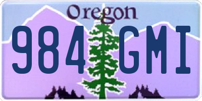 OR license plate 984GMI