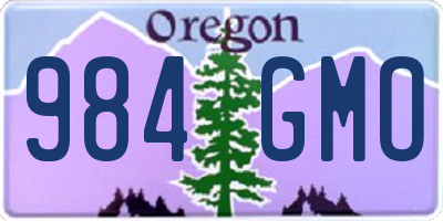 OR license plate 984GMO