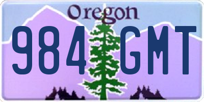 OR license plate 984GMT