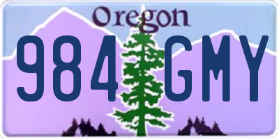 OR license plate 984GMY