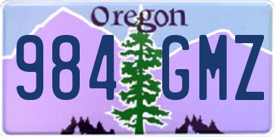 OR license plate 984GMZ