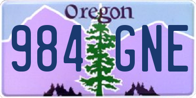OR license plate 984GNE
