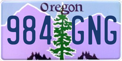 OR license plate 984GNG