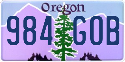 OR license plate 984GOB