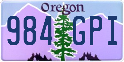 OR license plate 984GPI