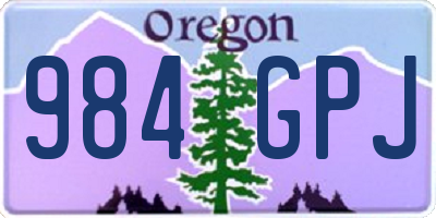 OR license plate 984GPJ