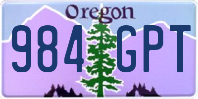 OR license plate 984GPT