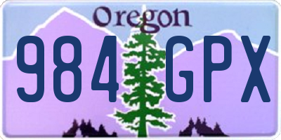 OR license plate 984GPX