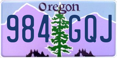 OR license plate 984GQJ