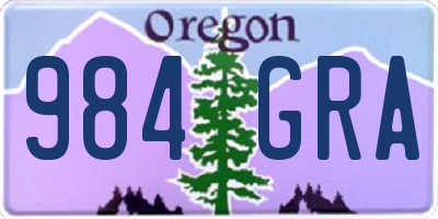 OR license plate 984GRA