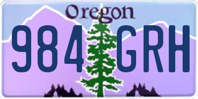 OR license plate 984GRH