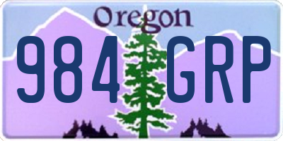 OR license plate 984GRP