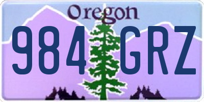 OR license plate 984GRZ