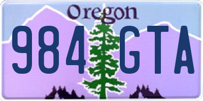 OR license plate 984GTA
