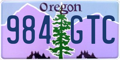 OR license plate 984GTC