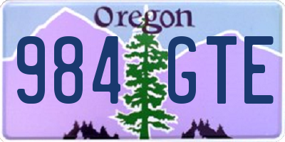 OR license plate 984GTE