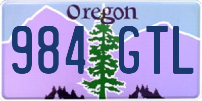 OR license plate 984GTL
