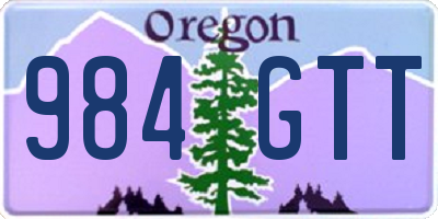 OR license plate 984GTT