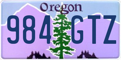 OR license plate 984GTZ