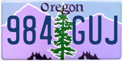 OR license plate 984GUJ