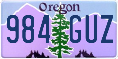 OR license plate 984GUZ