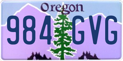 OR license plate 984GVG
