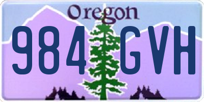 OR license plate 984GVH