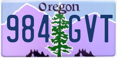OR license plate 984GVT