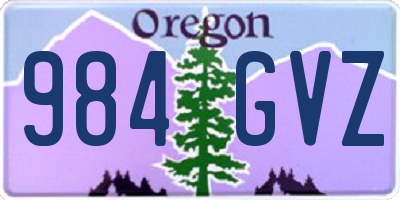 OR license plate 984GVZ