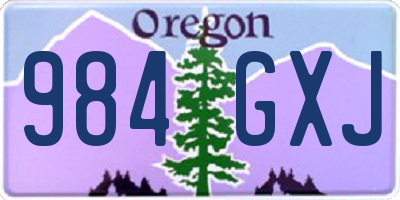 OR license plate 984GXJ