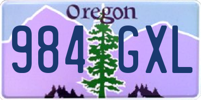 OR license plate 984GXL