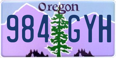OR license plate 984GYH