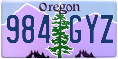 OR license plate 984GYZ